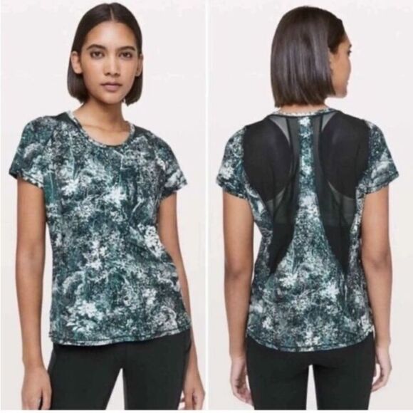 Lululemon Seek The Heat Short Sleeve Top, Size 10 - Picture 1 of 6